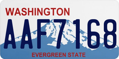 WA license plate AAF7168