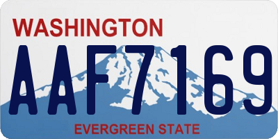 WA license plate AAF7169