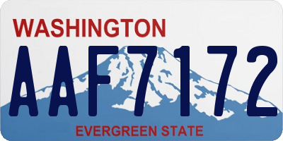 WA license plate AAF7172