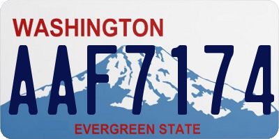 WA license plate AAF7174