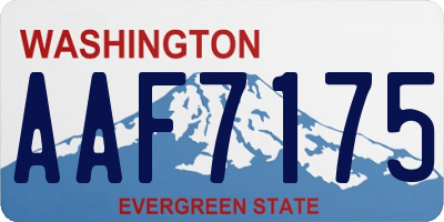 WA license plate AAF7175
