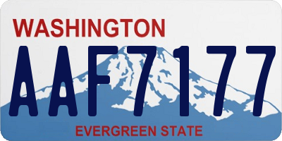 WA license plate AAF7177