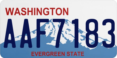 WA license plate AAF7183