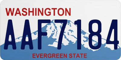 WA license plate AAF7184