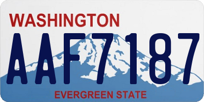 WA license plate AAF7187