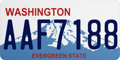 WA license plate AAF7188
