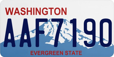 WA license plate AAF7190