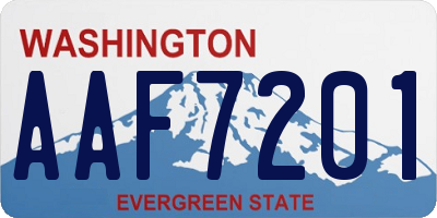 WA license plate AAF7201