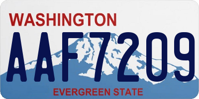 WA license plate AAF7209