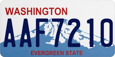 WA license plate AAF7210