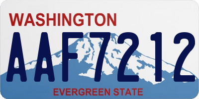 WA license plate AAF7212