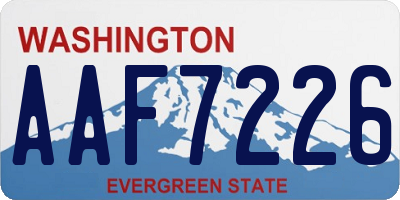 WA license plate AAF7226