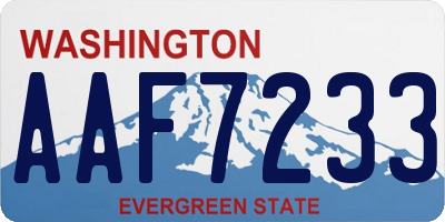 WA license plate AAF7233
