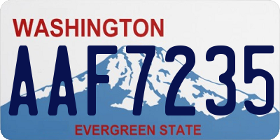 WA license plate AAF7235