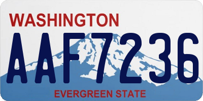 WA license plate AAF7236
