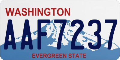 WA license plate AAF7237