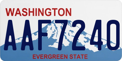 WA license plate AAF7240