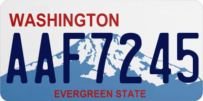 WA license plate AAF7245