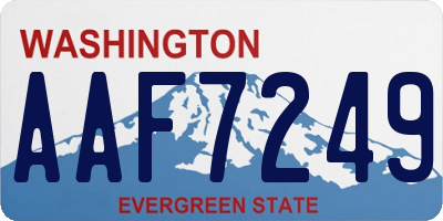 WA license plate AAF7249
