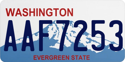 WA license plate AAF7253