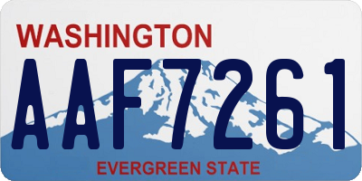 WA license plate AAF7261