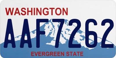 WA license plate AAF7262