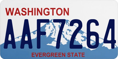 WA license plate AAF7264