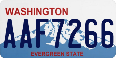 WA license plate AAF7266