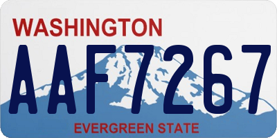 WA license plate AAF7267