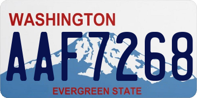 WA license plate AAF7268