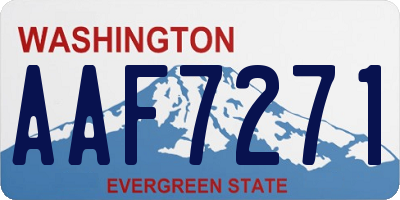 WA license plate AAF7271