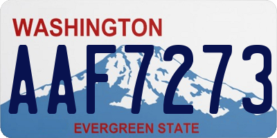 WA license plate AAF7273