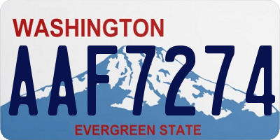 WA license plate AAF7274