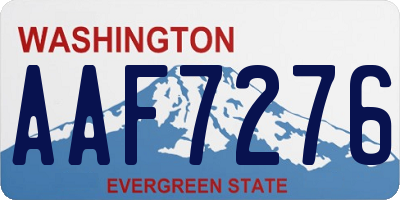 WA license plate AAF7276