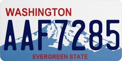 WA license plate AAF7285