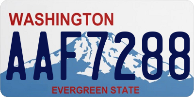 WA license plate AAF7288