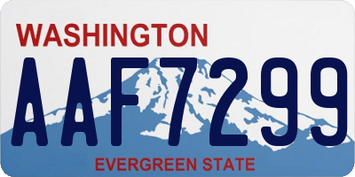 WA license plate AAF7299