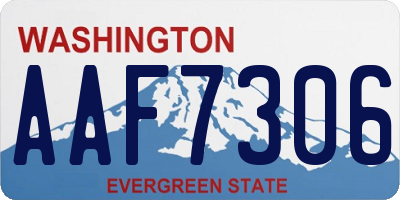 WA license plate AAF7306