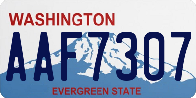 WA license plate AAF7307