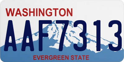 WA license plate AAF7313