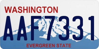WA license plate AAF7331