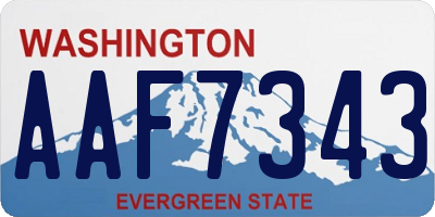 WA license plate AAF7343