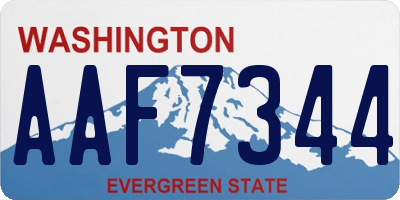 WA license plate AAF7344