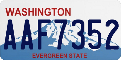WA license plate AAF7352