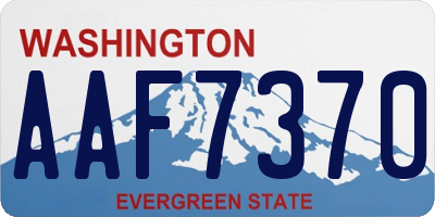 WA license plate AAF7370