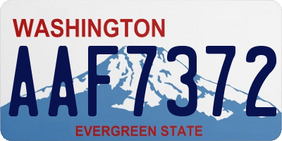 WA license plate AAF7372