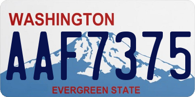 WA license plate AAF7375