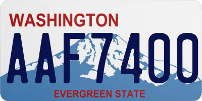 WA license plate AAF7400