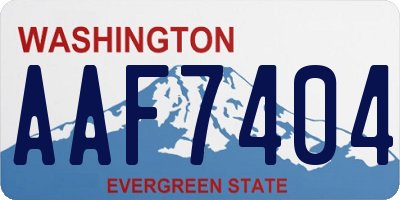 WA license plate AAF7404