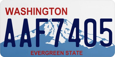 WA license plate AAF7405